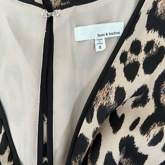 june & hudson leopard print jumper | size S - Picture 5 of 11